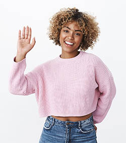 Person waving.