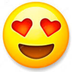 Emoji showing someone in love.