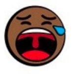 Emoji of someone who is sad.