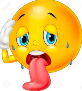 Emoji of someone who is thirsty.