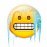Emoji of someone who is cold.