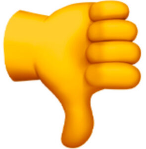 Thumbs down emoji.