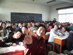Kids in a classroom.