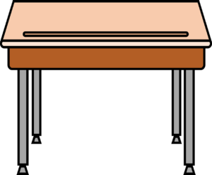 A student desk.