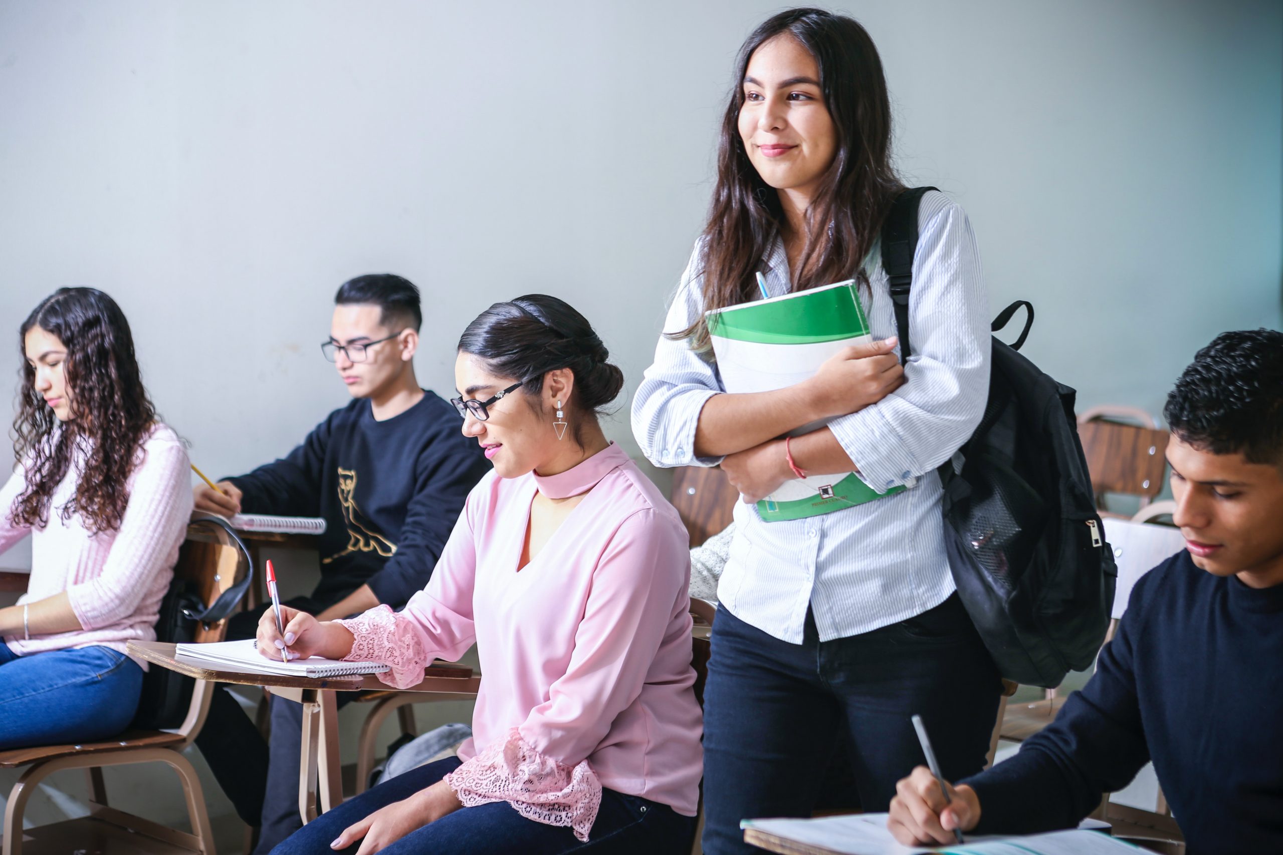 Students in a classroom.