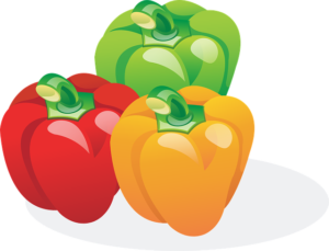 Illustration of bell peppers