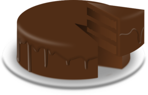 Illustration of chocolate cake