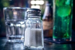 Salt in a salt shaker