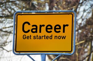 traffic sign that says Career
